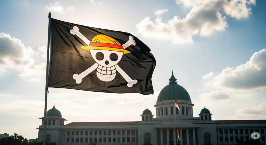 Bendera One Piece Simbol Perlawanan Koruptor Bangsat